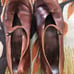 CYDWOQ Handmade Mary Janes Brown Leather size 40-(9.5 - 10)