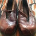 CYDWOQ Handmade Mary Janes Brown Leather size 40-(9.5 - 10)