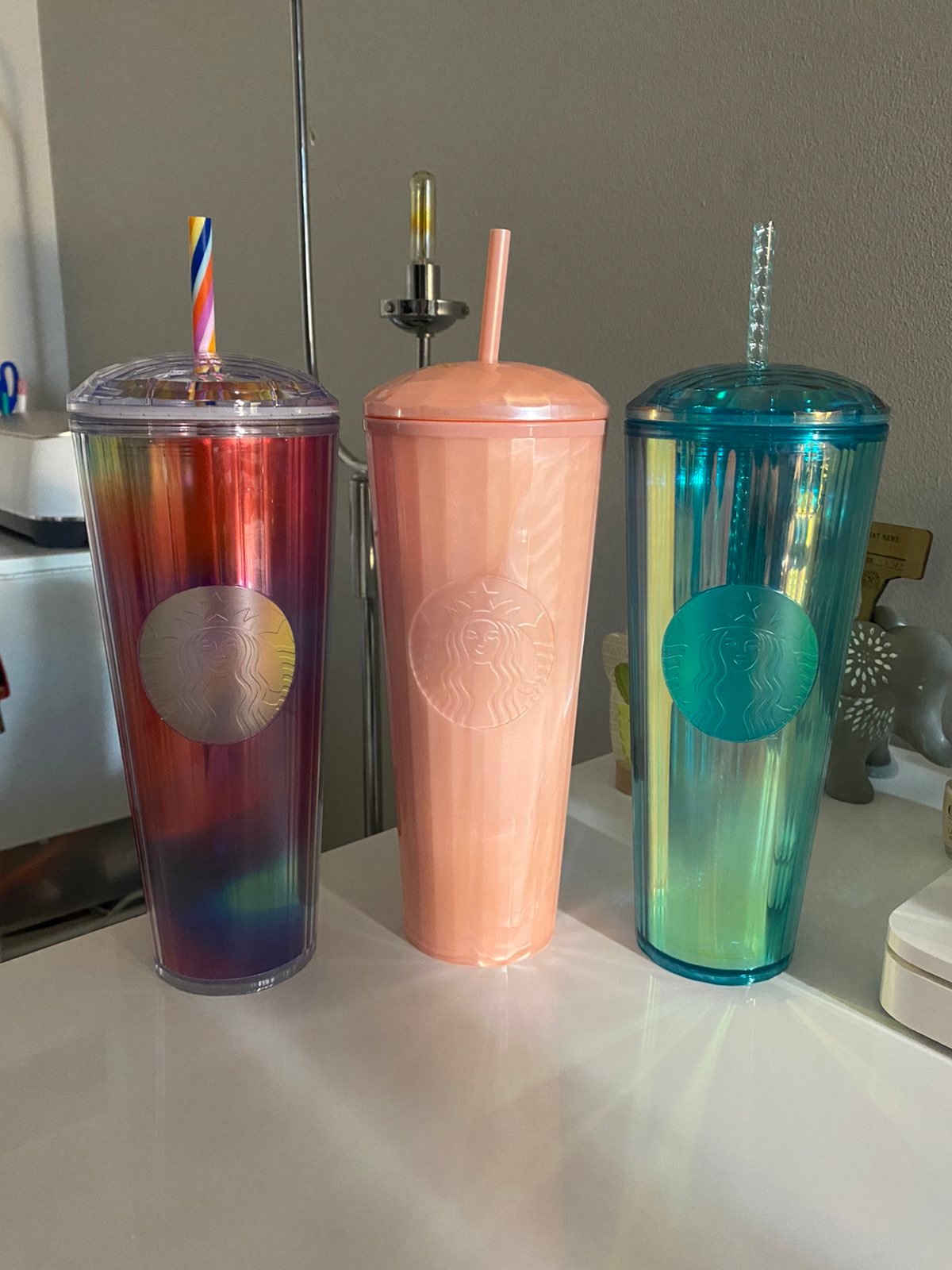 3 Starbucks 2021 Summer Dome Set