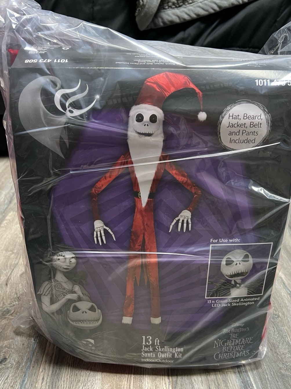 13 ft Giant Jack Skellington Santa Suit Outfit Kit Home Depot 2024