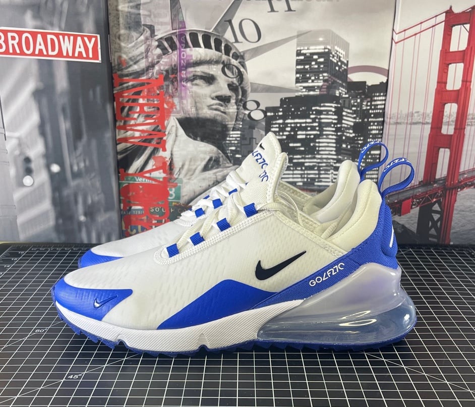 Nike Air Max 270 Golf Shoes Men’s Size 10 shops US White Blue CK6483-106 NEW