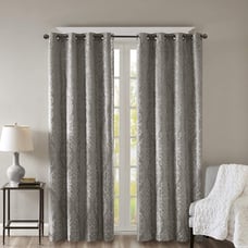Sun Smart Mirage Charcoal Blackout Curtains 50x84in. 2 Panels
