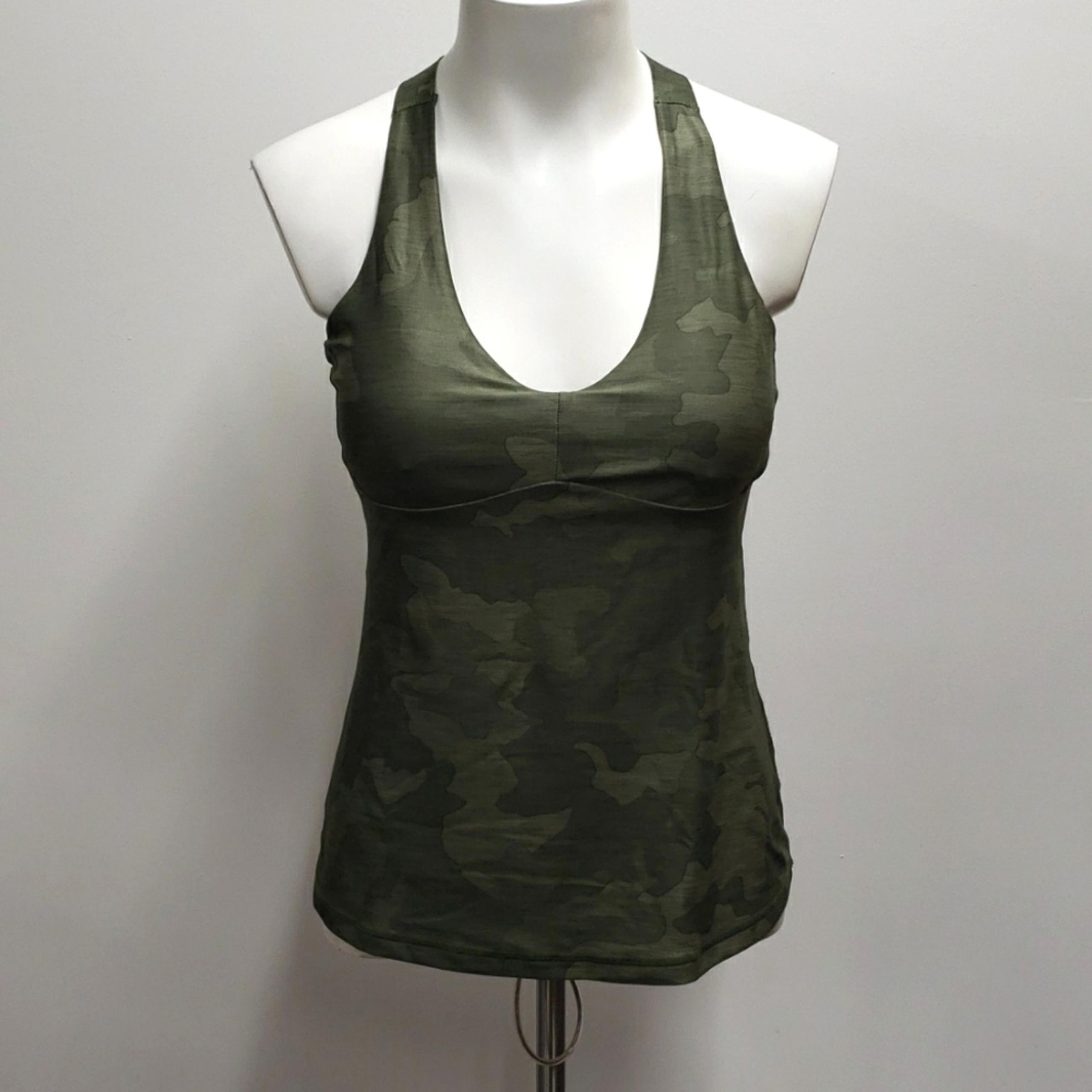 prAna Women's Layna Bra Tank Sage Camo Green Size Small Activewear Training Gym