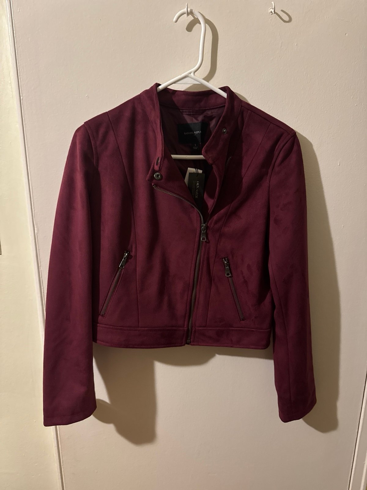 Banana Republic Vegan Suede Motto Jacket Size S