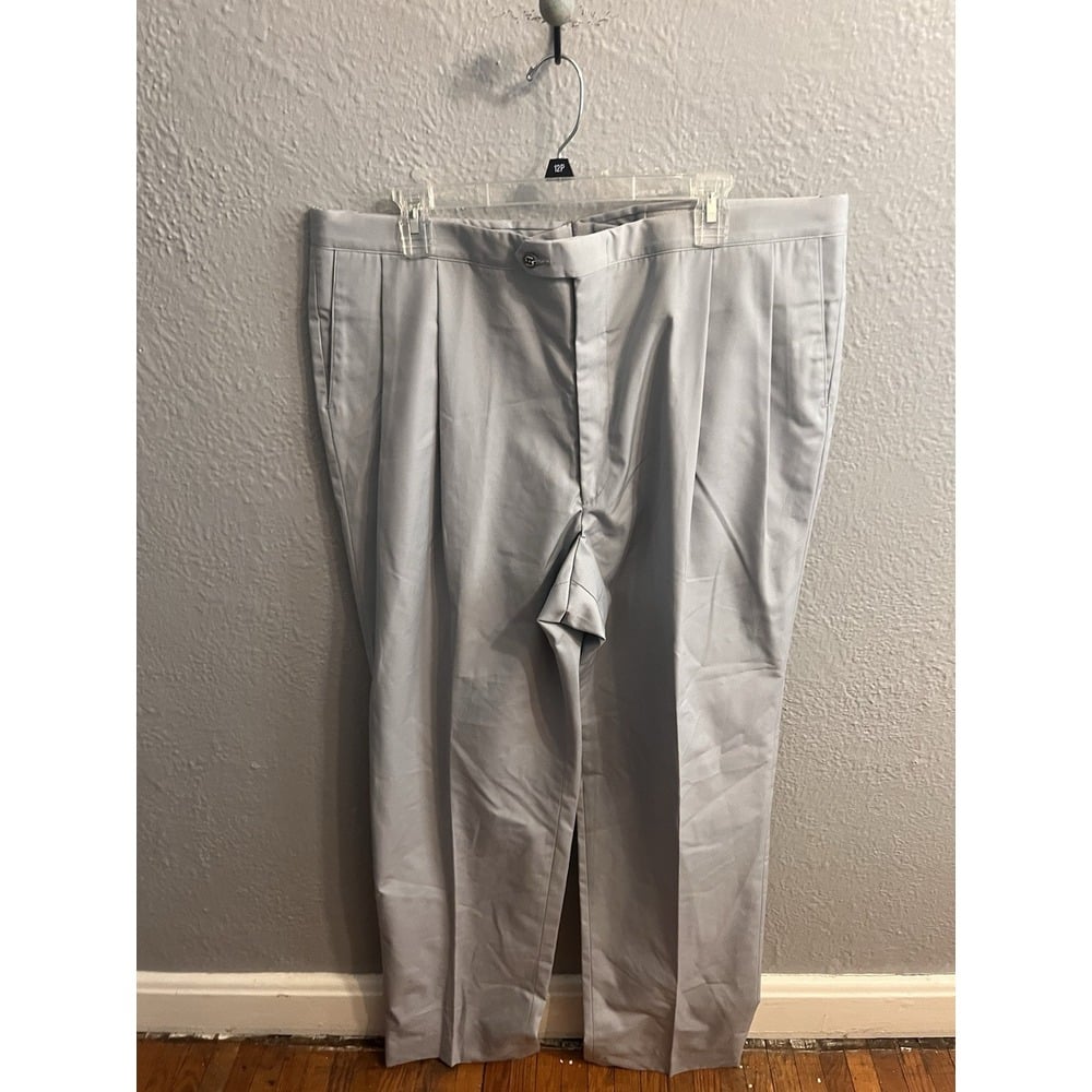 Men's Vintage Sansabelt Golf Pants Gray Pleated Measures 40x34.5