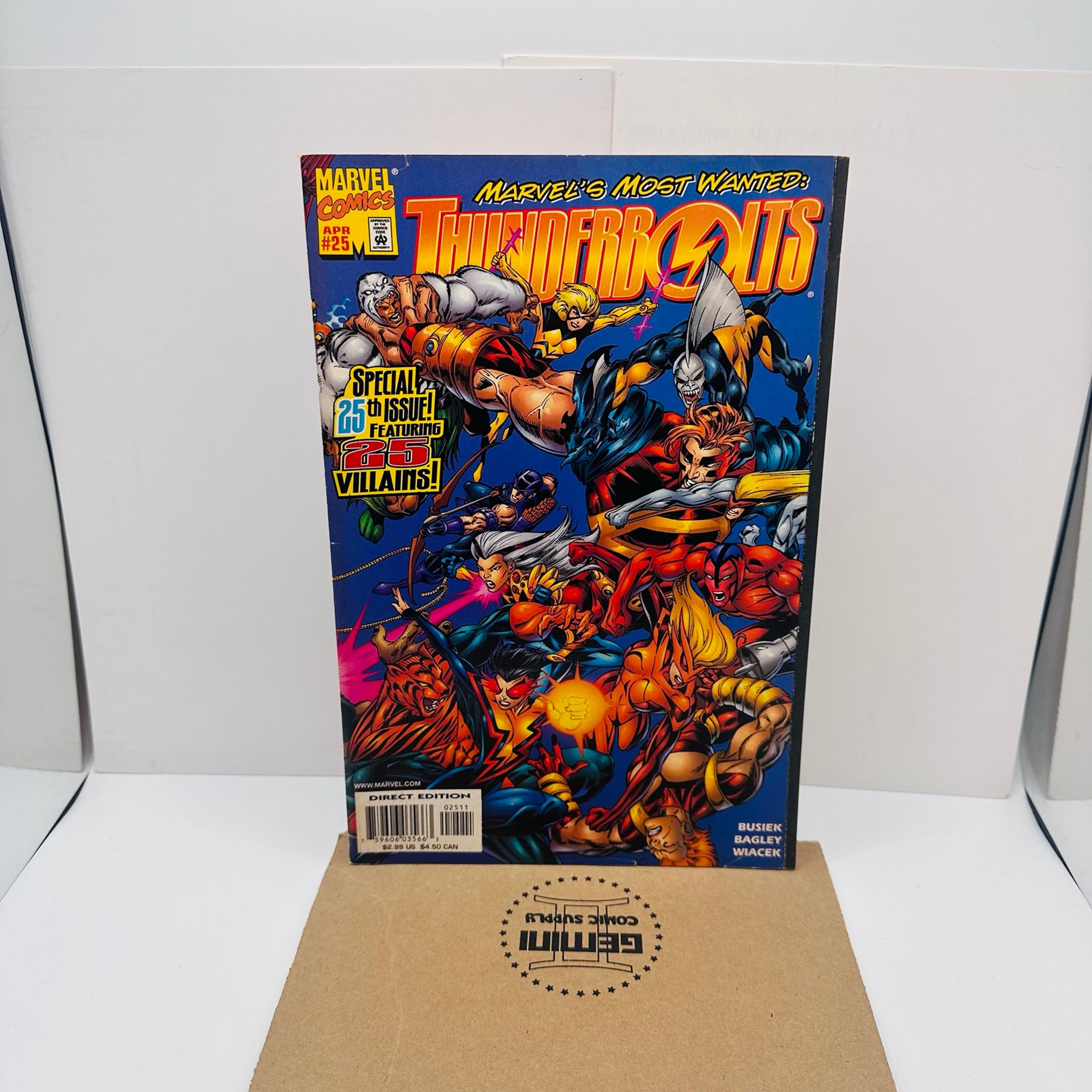 Thunderbolts #25 (1999) Ft. Atlas, Meteorite, Techno, Jolt & Songbird NM+ - Marvel