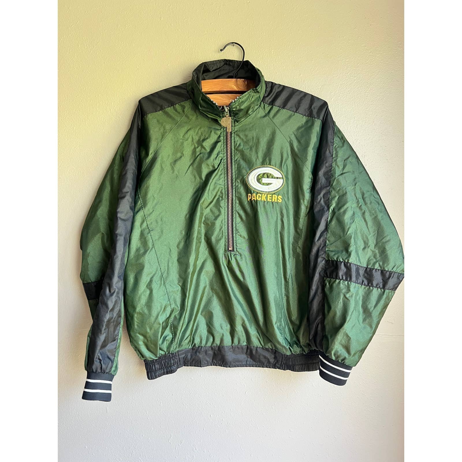 韓国ブランド通販サイト Green Large Mens Jacket Zip Half Reversible Packers Bay ウォームアップウェア