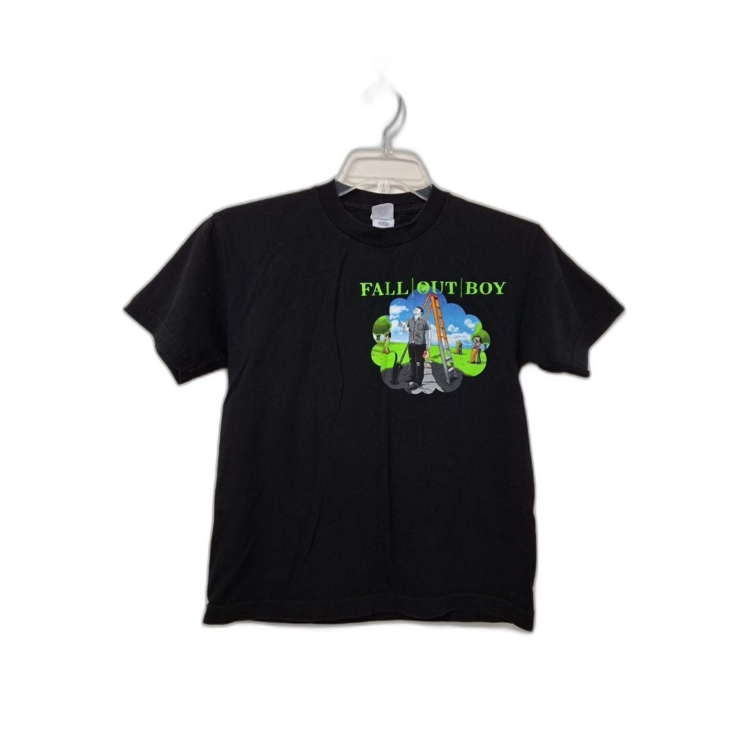 2006 Vintage T-Shirt FALL OUT BOY Black Clouds and Underdogs US Tour SHIRT YL