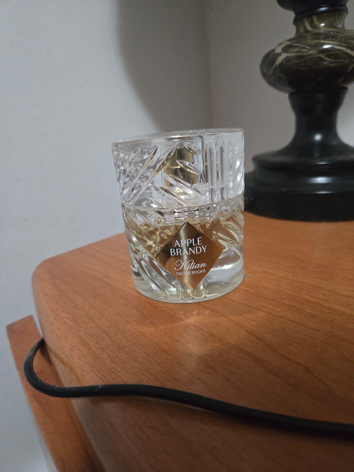 Kilian apple brandy on the rocks