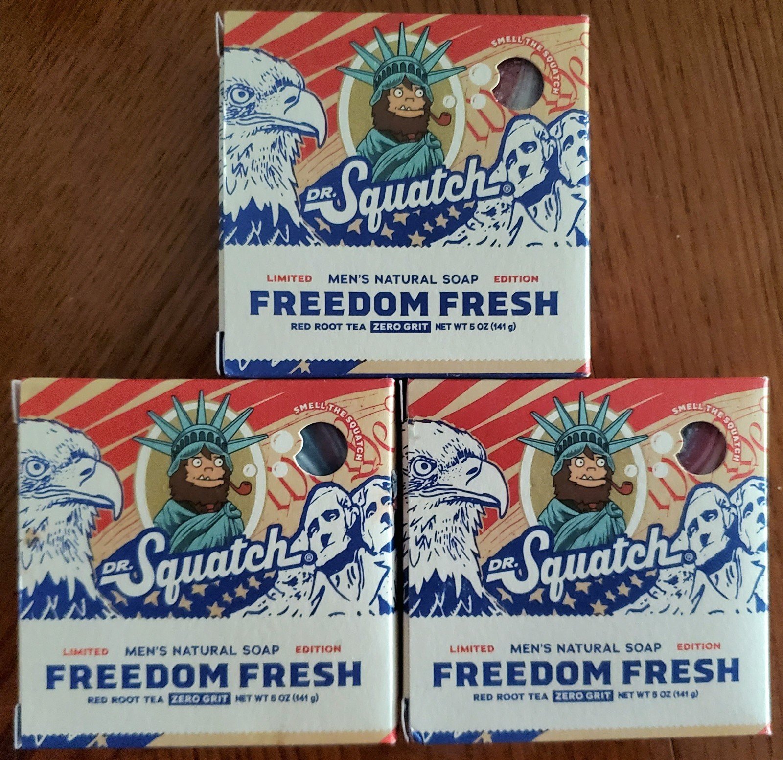 Dr Squatch Mens Soap (Freedom Fresh) Limited Edition (3x)