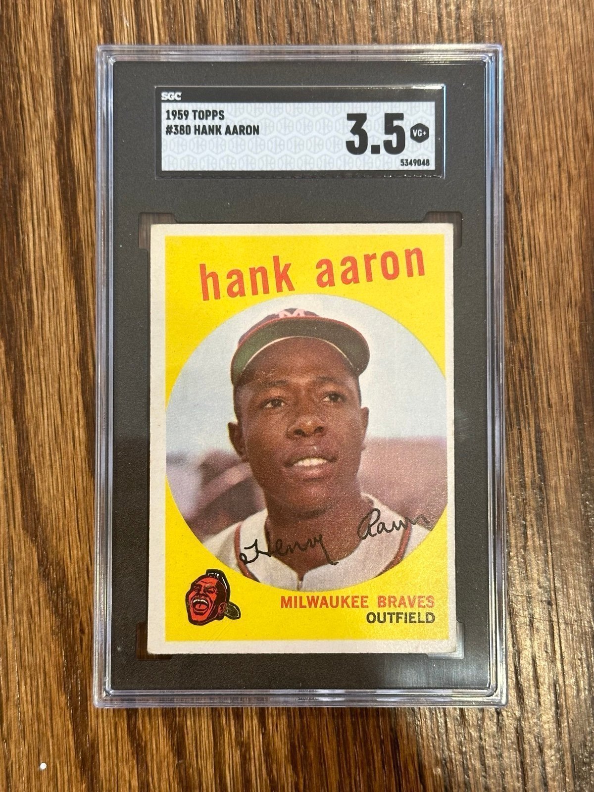 1959 Topps Hank Aaron #380 HOF SGC 3.5