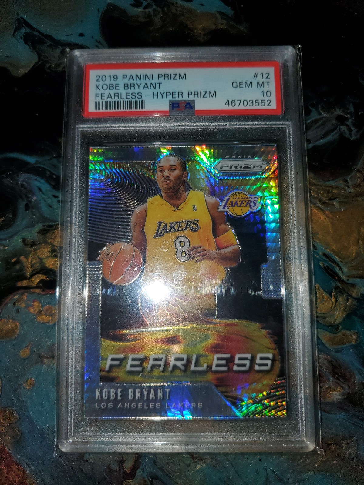 2019 Kobe Prizm Hyper Prizm Fearless PSA 10