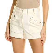 Helmut Lang Twill Sailor Shorts in Winter White Chinos Size 6