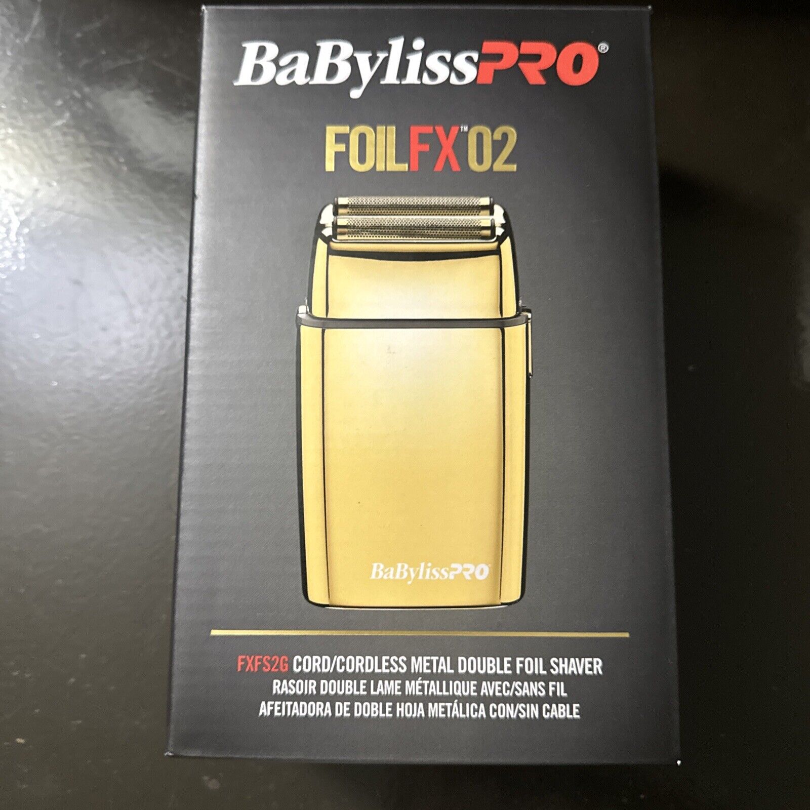 NEW BaByliss FX02 Dual Foil Shaver Gold