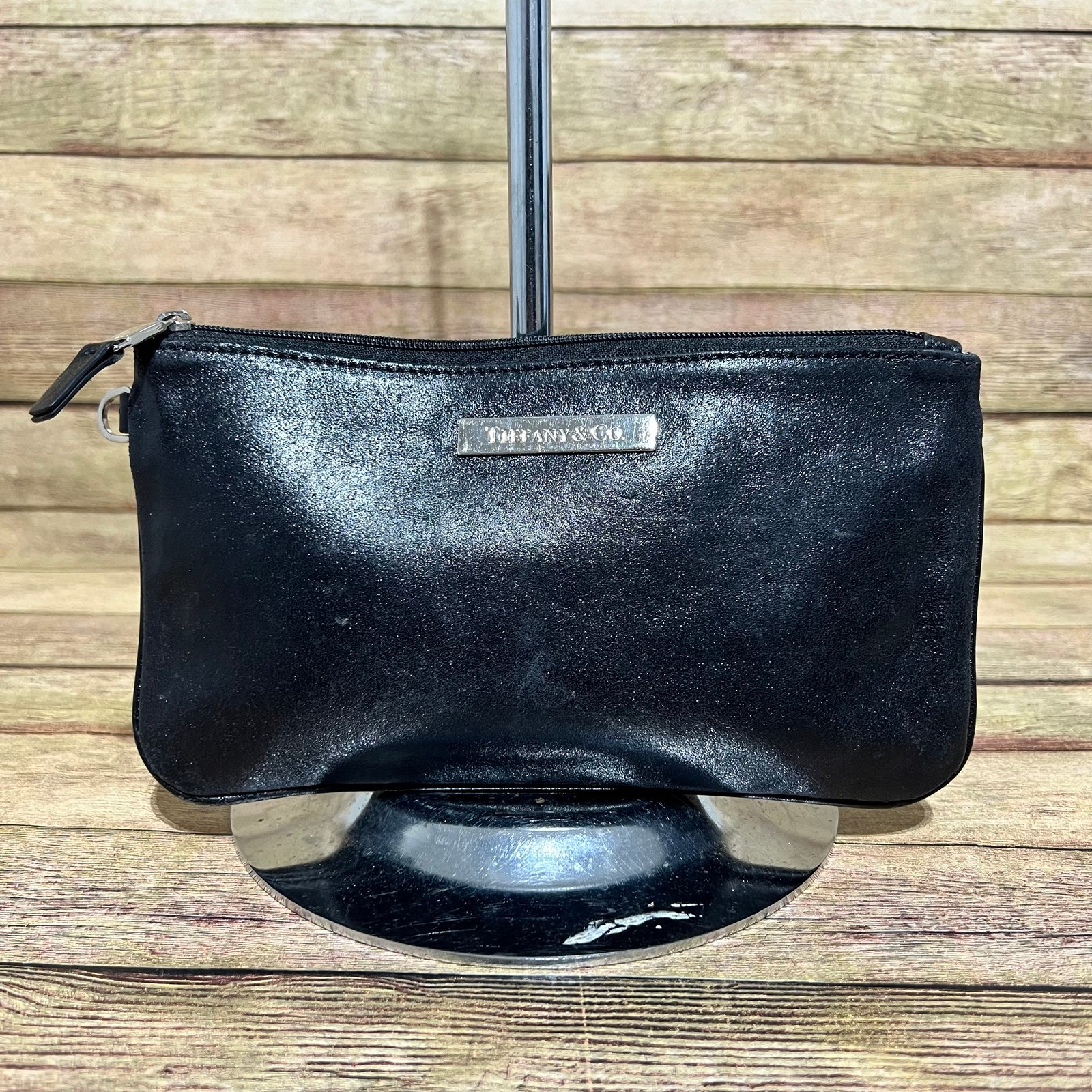 Tiffany & Co Black Leather Pouch