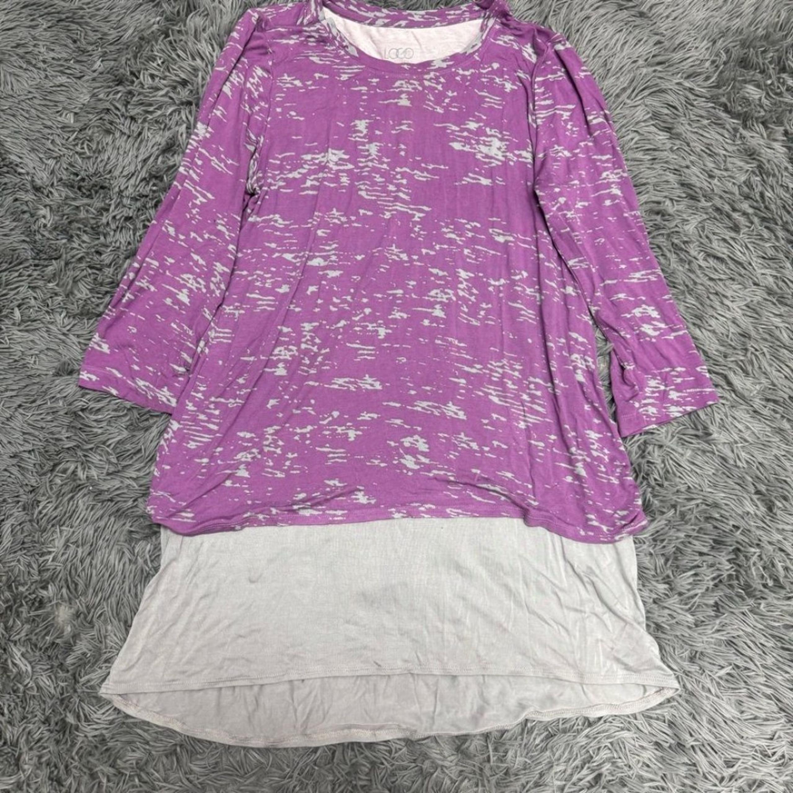 LOGO Lori Goldstein Tunic Shirt Size Medium