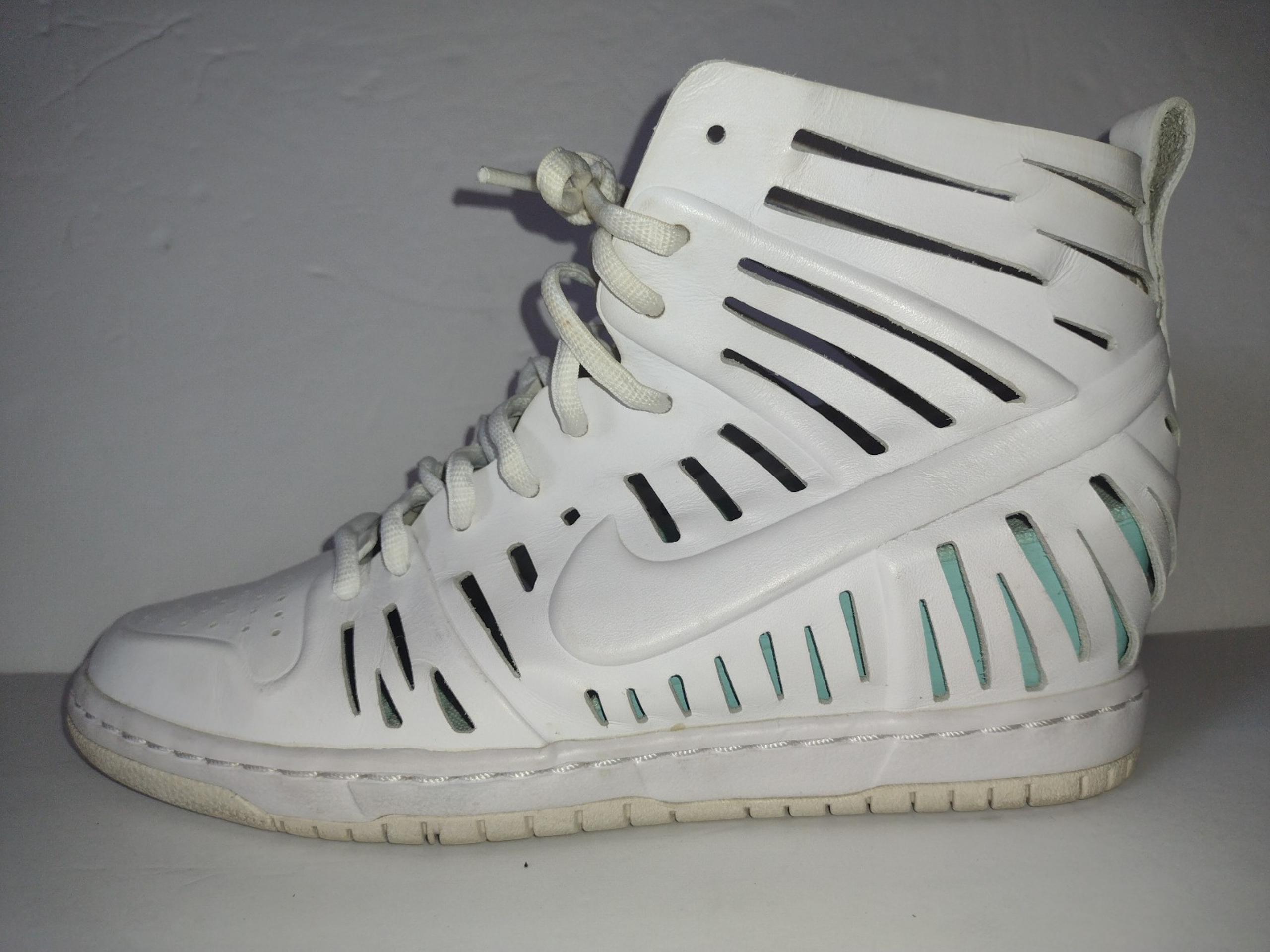 Nike Dunk Sky Hi 2.0 Joli White Wedge Perforated Lace Up Shoes Womens Size 9