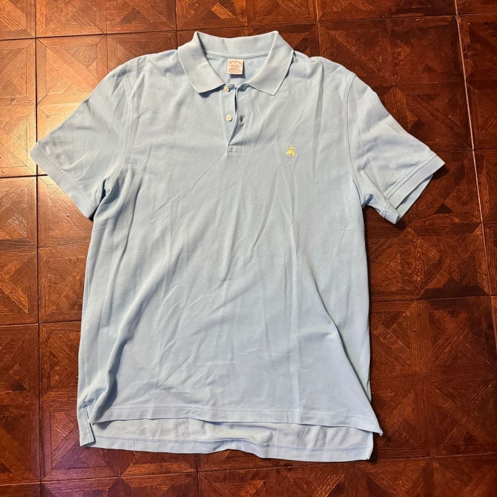 Baby Blue Brooks Brother Polo