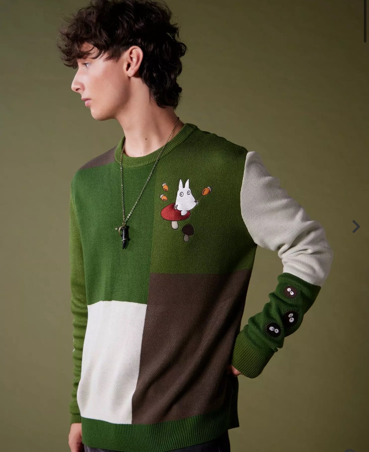 Our Universe Studio Ghibli® My Neighbor Totoro Patchwork Knit Sweater.FIRM PRICE
