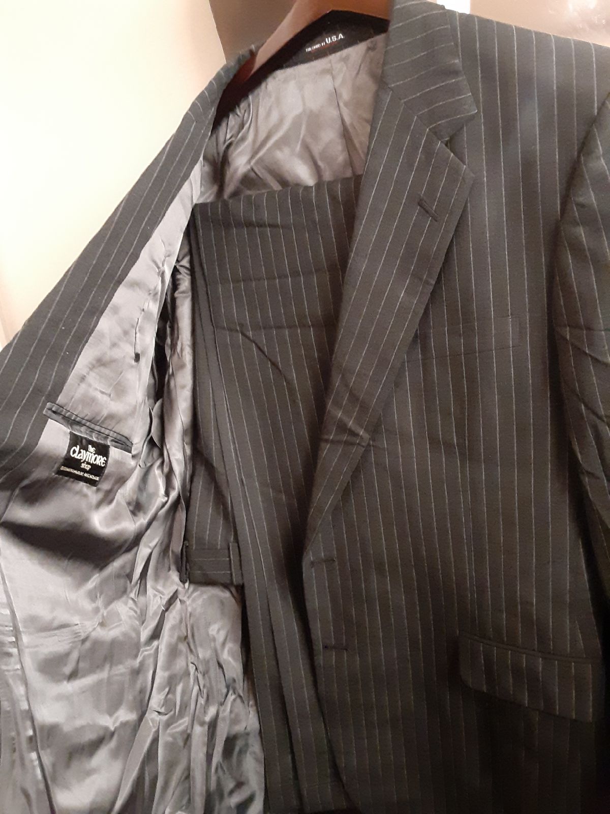 Dark gray suit