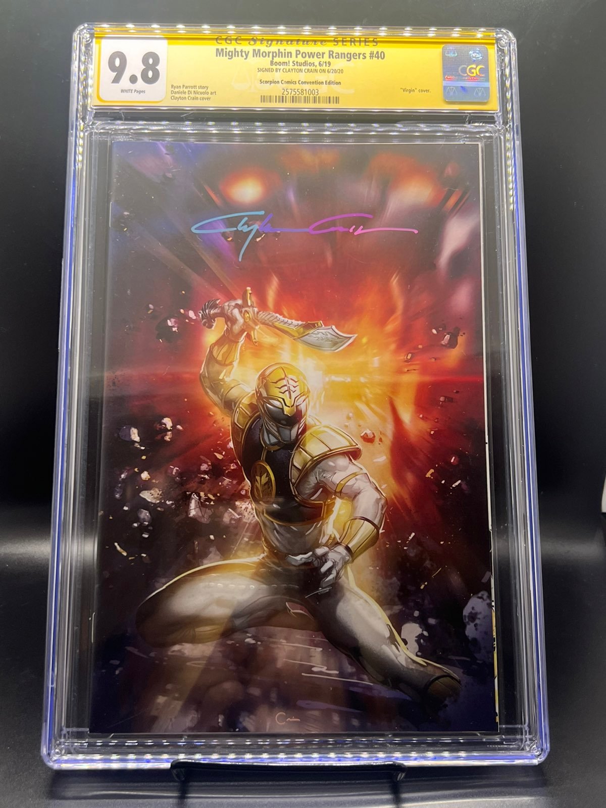 MIGHTY MORPHIN POWER RANGERS #40 SCORPION COMIC FAN EXPO CGC 9.8 SS CRAIN.