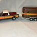 Vintage 70s ERTL international scout truck and horse trailer