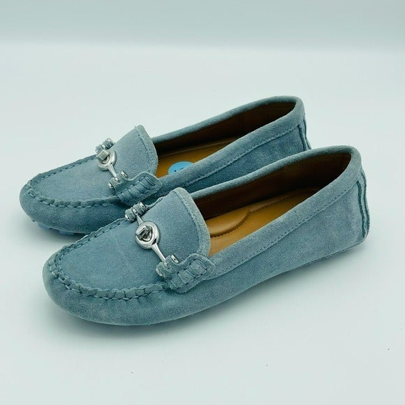 WOMEN’S COACH ARLENE SUEDE LOAFERS BLUE SIZE 6