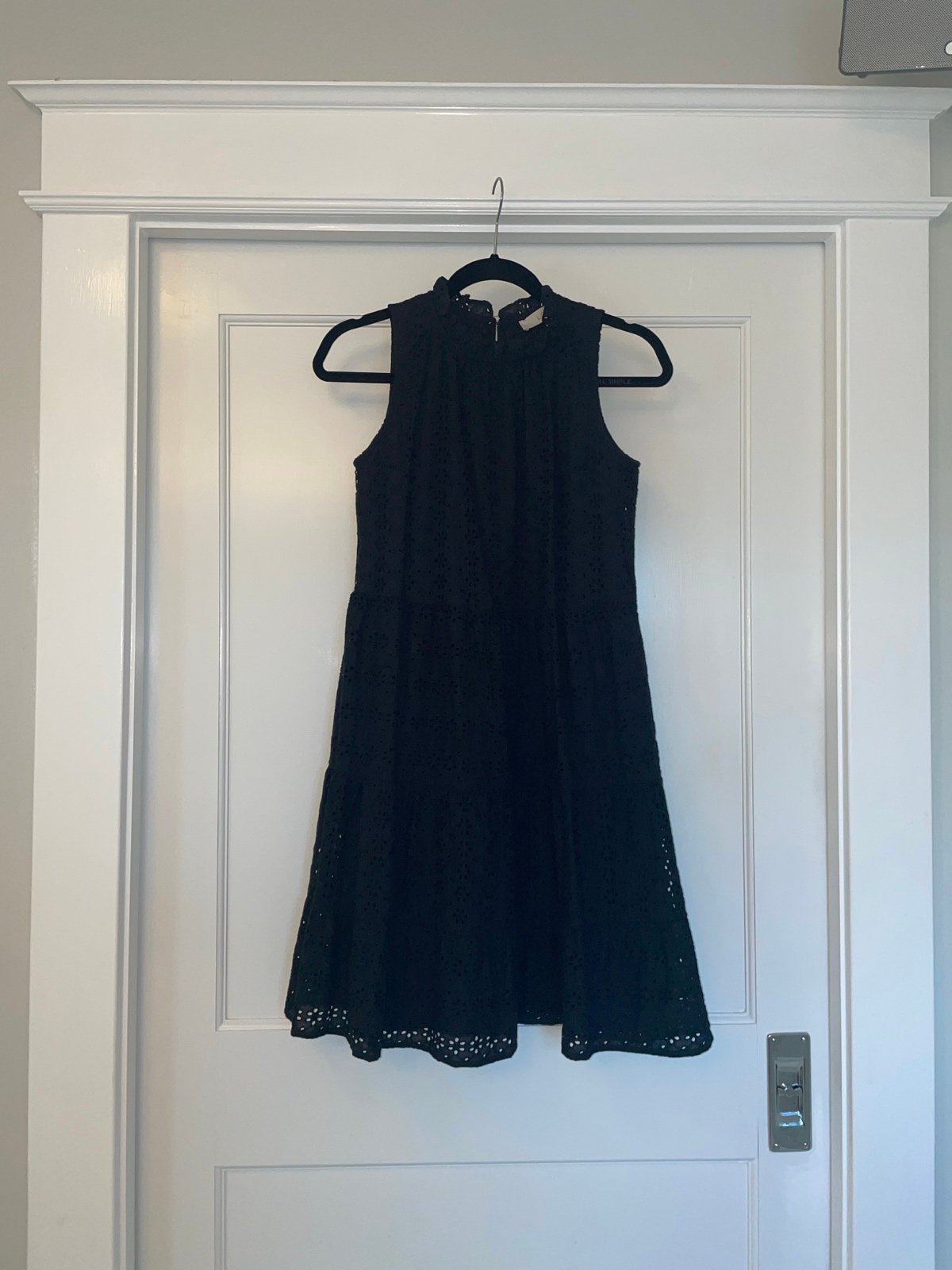 Loft Eyelet Black Dress