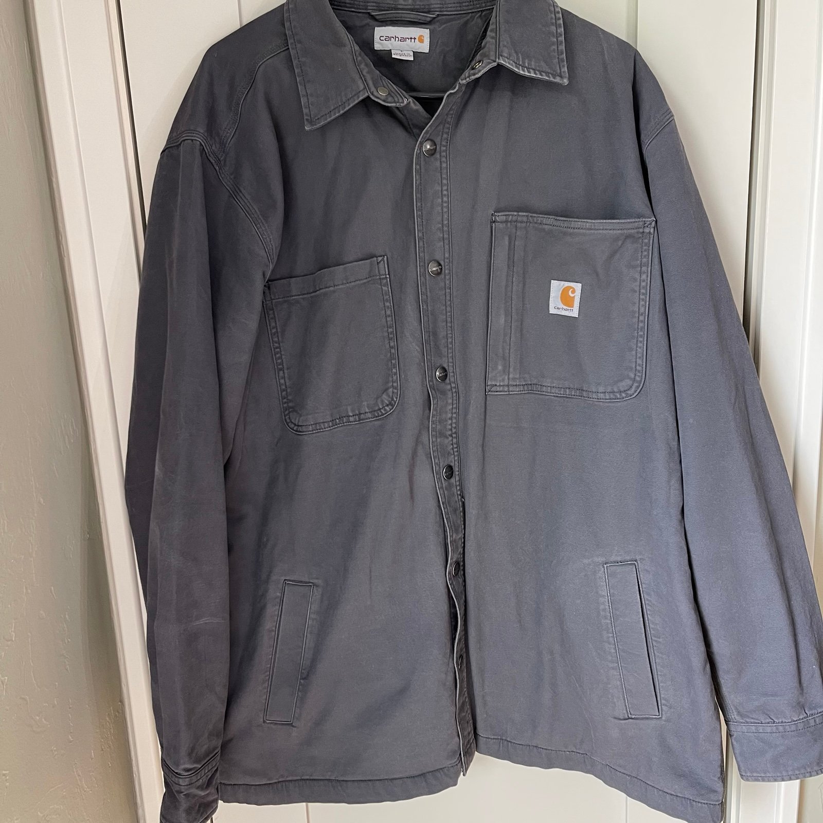 Carhartt Rugged Flex Jacket Fleece Lined Mens Size Large Heavyweight Canvas