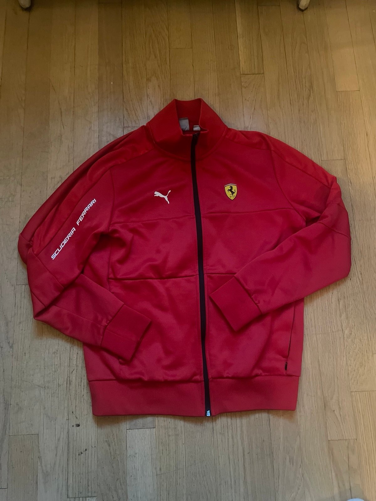 Puma x Scuderia Ferrari Red Track Jacket - Size S - Motorsport Zip-Up