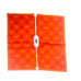 Creed Pocket Square Handkerchief Orange Pink Logo Print 18 x18