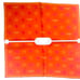 Creed Pocket Square Handkerchief Orange Pink Logo Print 18 x18