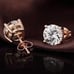 SALE! 18K Rose Gold 5mm Diamond Stud Ear