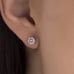 SALE! 18K Rose Gold 5mm Diamond Stud Ear