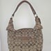 Pre-Owned Excellent Coach Signature Top Zipper Khaki Brown F14690 Hobo Shoulder