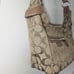 Pre-Owned Excellent Coach Signature Top Zipper Khaki Brown F14690 Hobo Shoulder