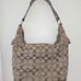 Pre-Owned Excellent Coach Signature Top Zipper Khaki Brown F14690 Hobo Shoulder