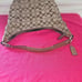 Pre-Owned Excellent Coach Signature Top Zipper Khaki Brown F14690 Hobo Shoulder