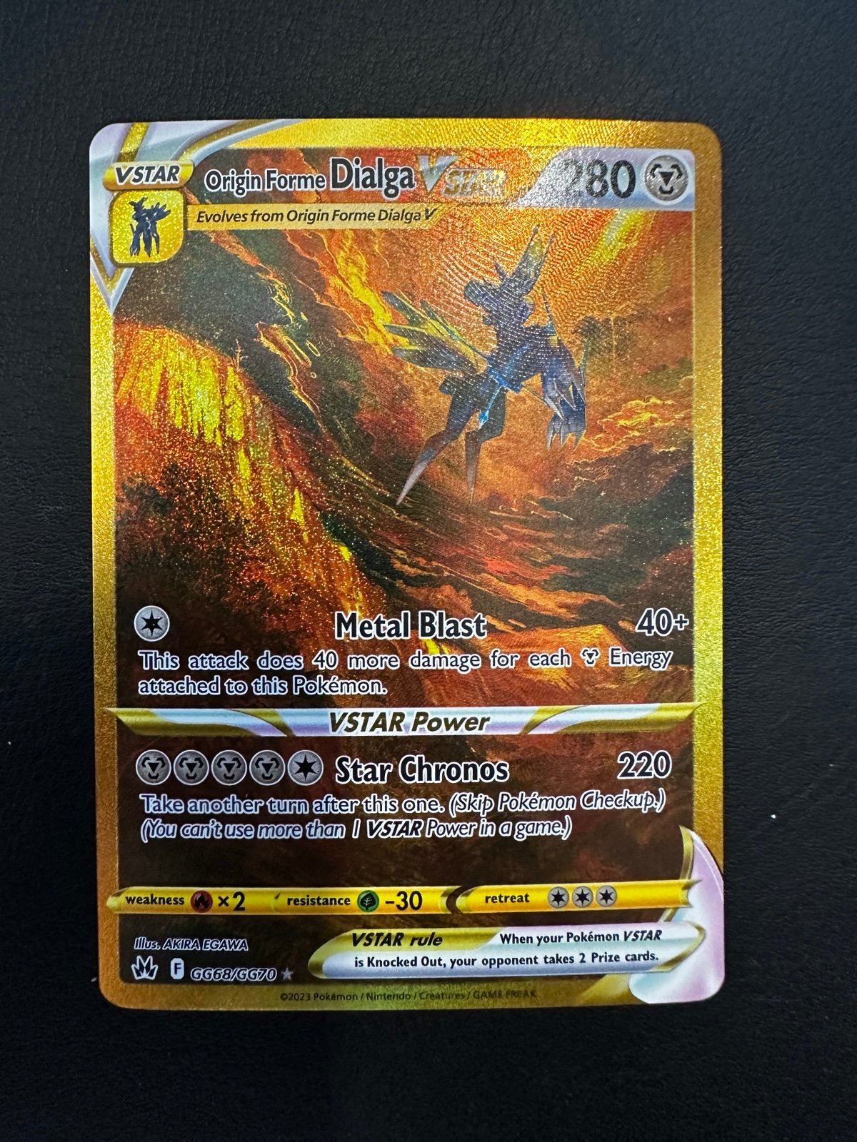 Pokemon Crown Zenith Origin Forme Dialga VSTAR GG68