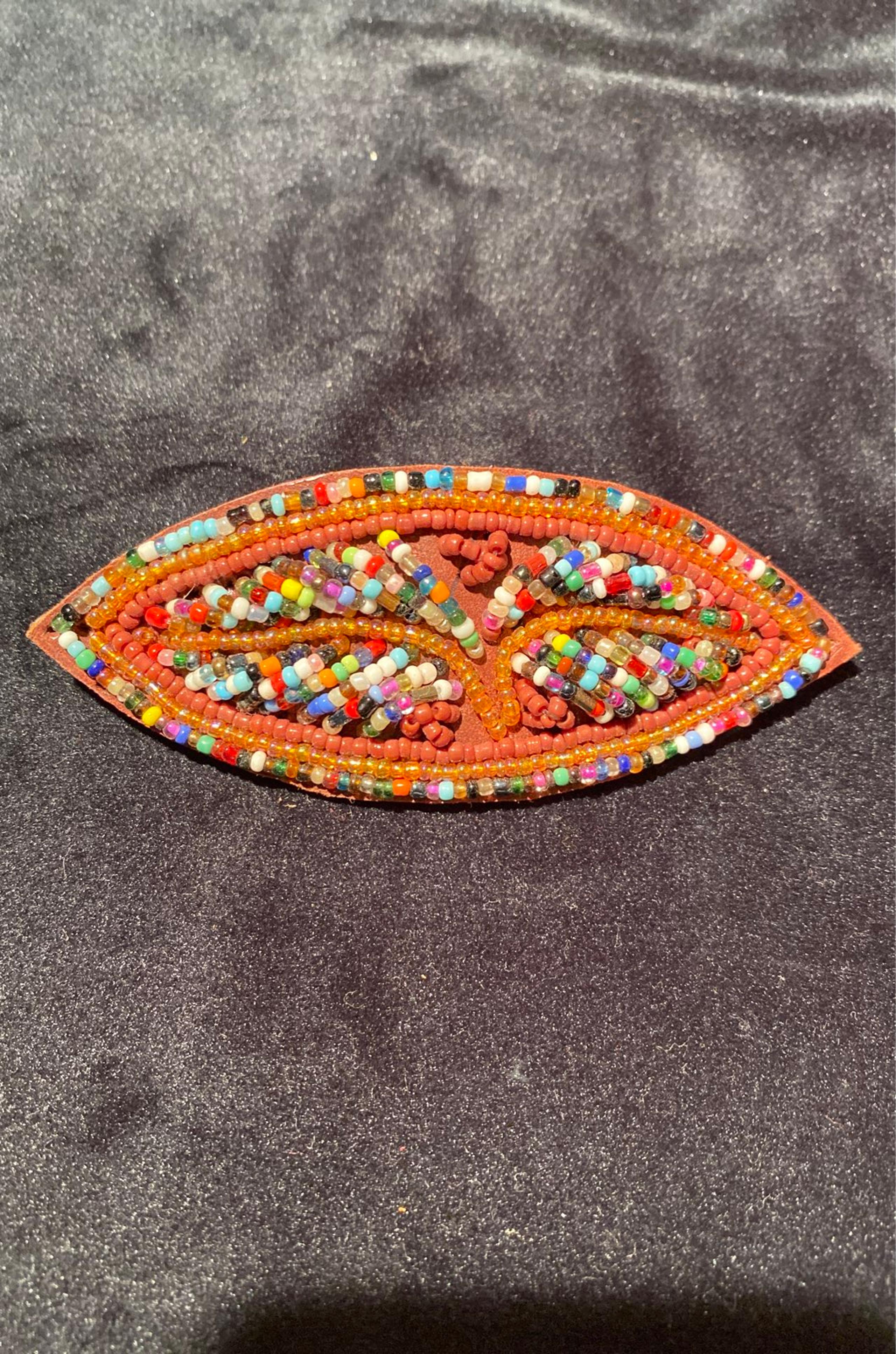 Beaded hair barrette