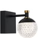 Black LED Wall Sconces Modern Crystal Wall Light,Modern Globe Wall Light-2 PACK