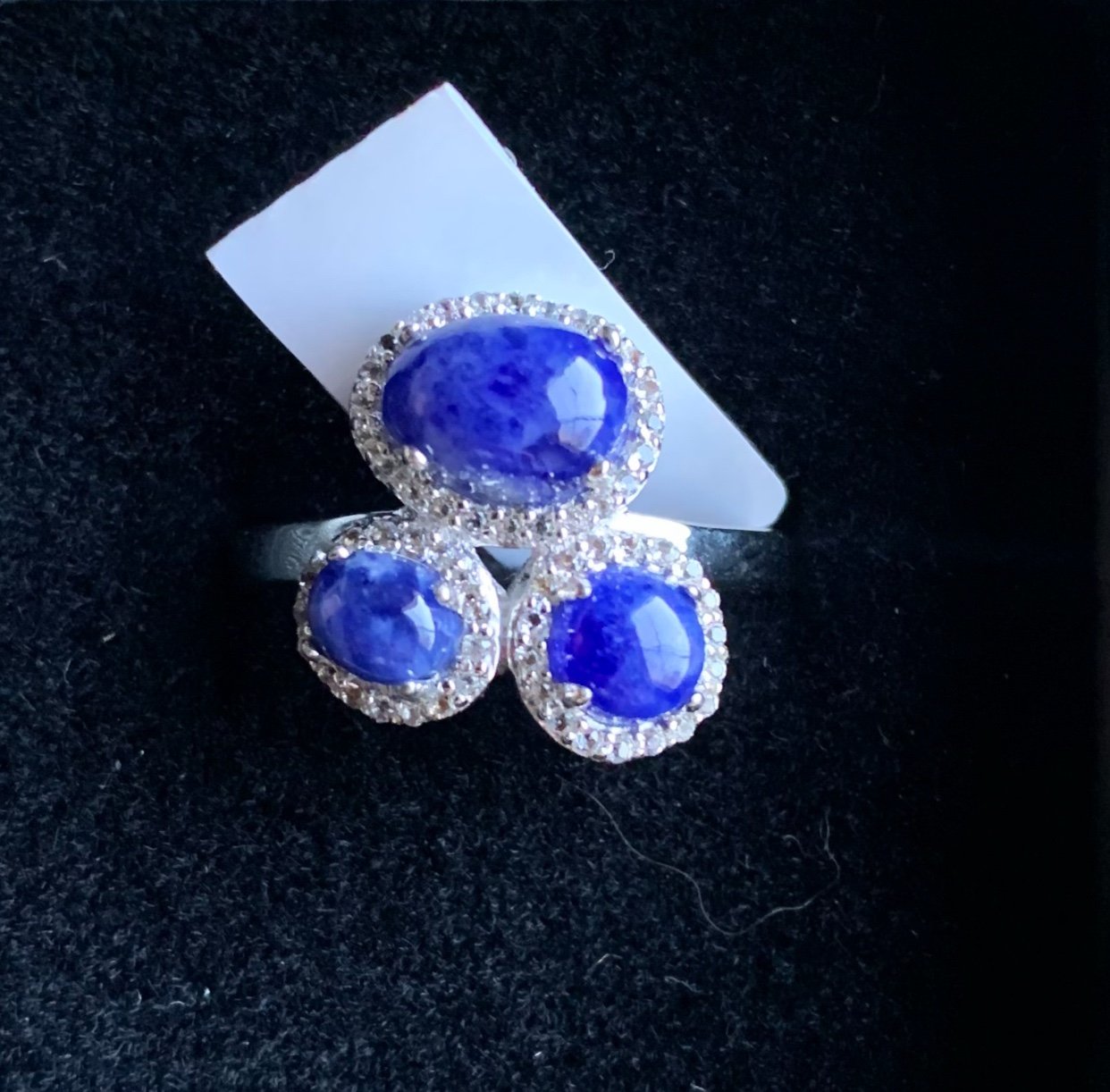 1.98CT Blue Aventurine Brilliant Diamond Ring