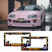 New Universal 2PCS Anime Dragon Ball Z ABS Plastic Black License Plate Frame