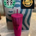Starbucks 2022 Pink Berry Bling Studded Tumbler Cup 24 oz Venti Holiday
