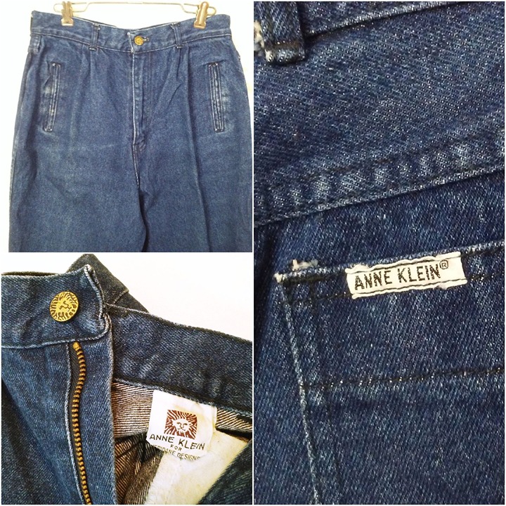 Vintage 80s Anne Klein Sheridane Designs Denim Jeans 10 Highrise Pleats Pockets