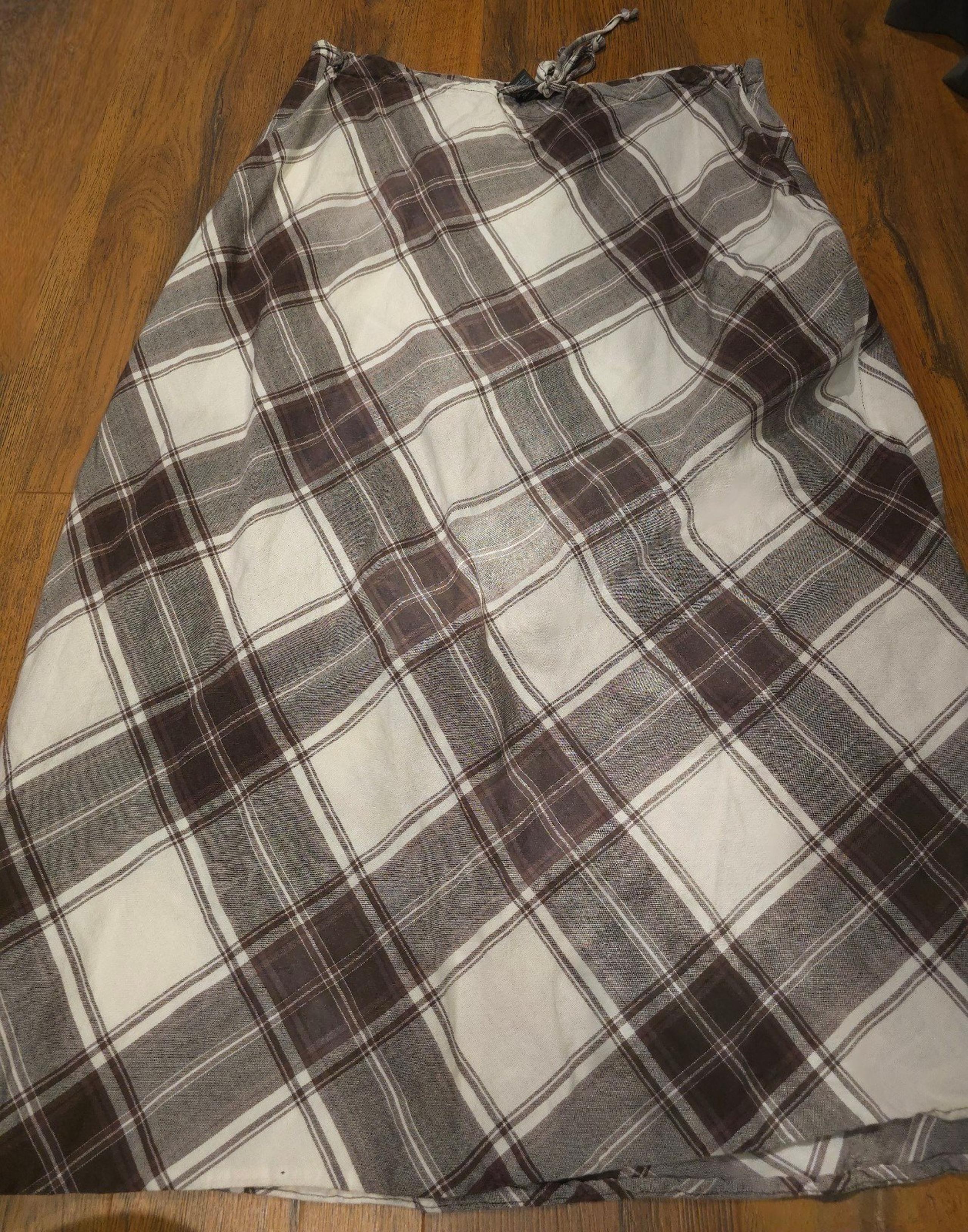 Vintage Ashley Stewart full length brown and white skirt 14W