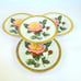 Vintage Gold Buffet Royal Gallery - Pink Rose Pattern - Salad Plates - Set of 6