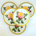 Vintage Gold Buffet Royal Gallery - Pink Rose Pattern - Salad Plates - Set of 6