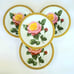 Vintage Gold Buffet Royal Gallery - Pink Rose Pattern - Salad Plates - Set of 6