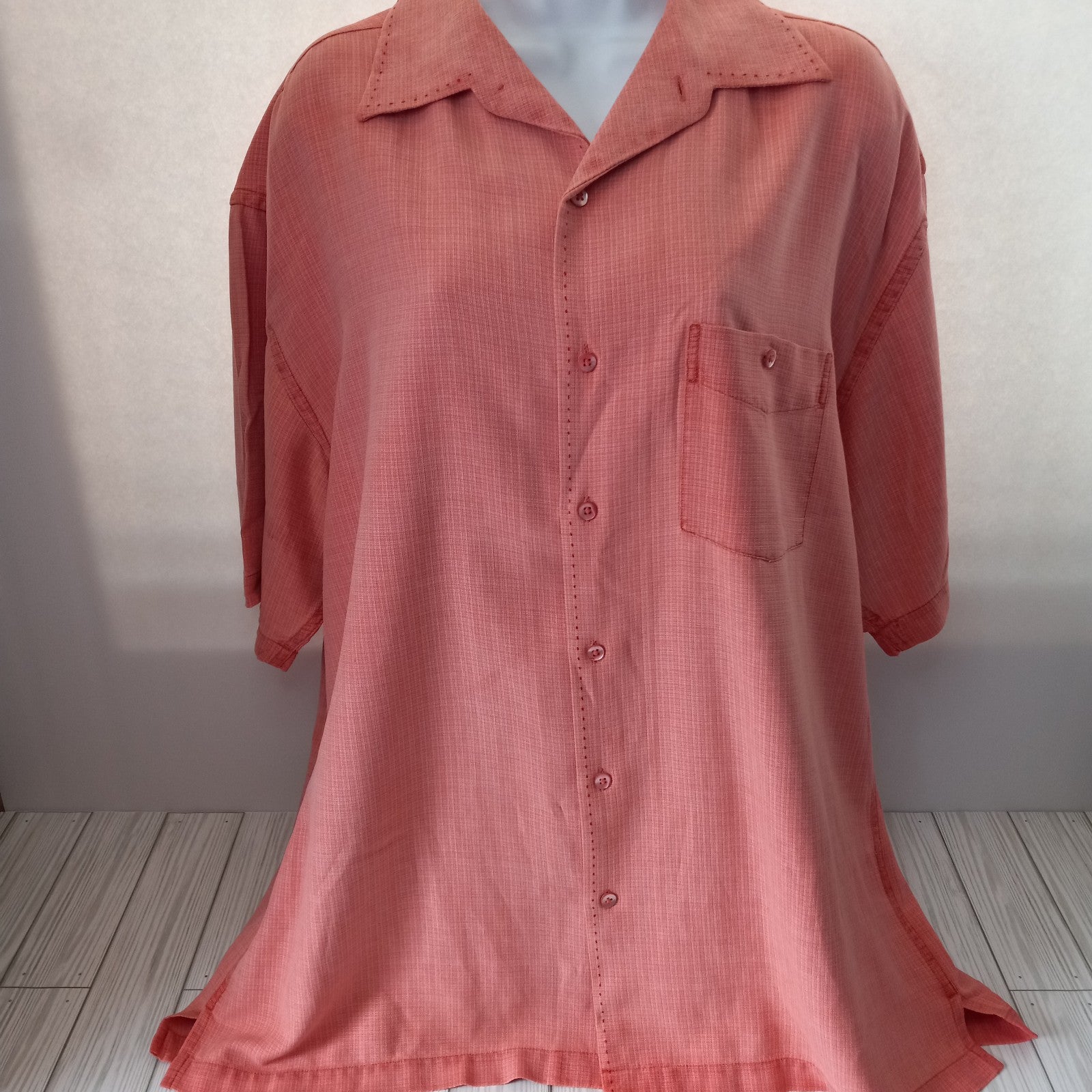 Portofino Silk Blend Hawaiian Button Front Collar Shirt